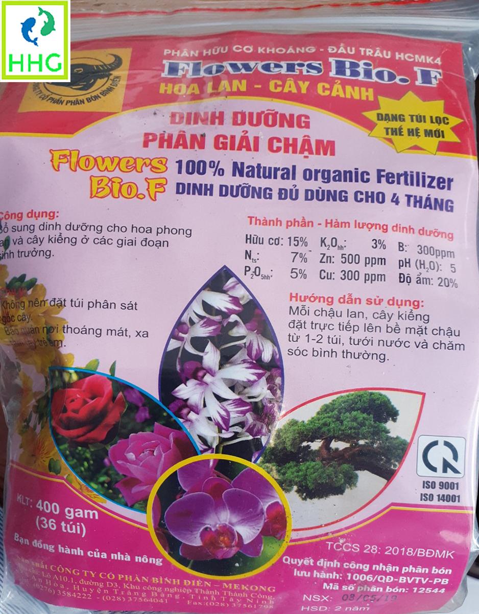 PHÂN ĐẦU TRÂU TAN CHẬM FLOWERS BIO.F 400G