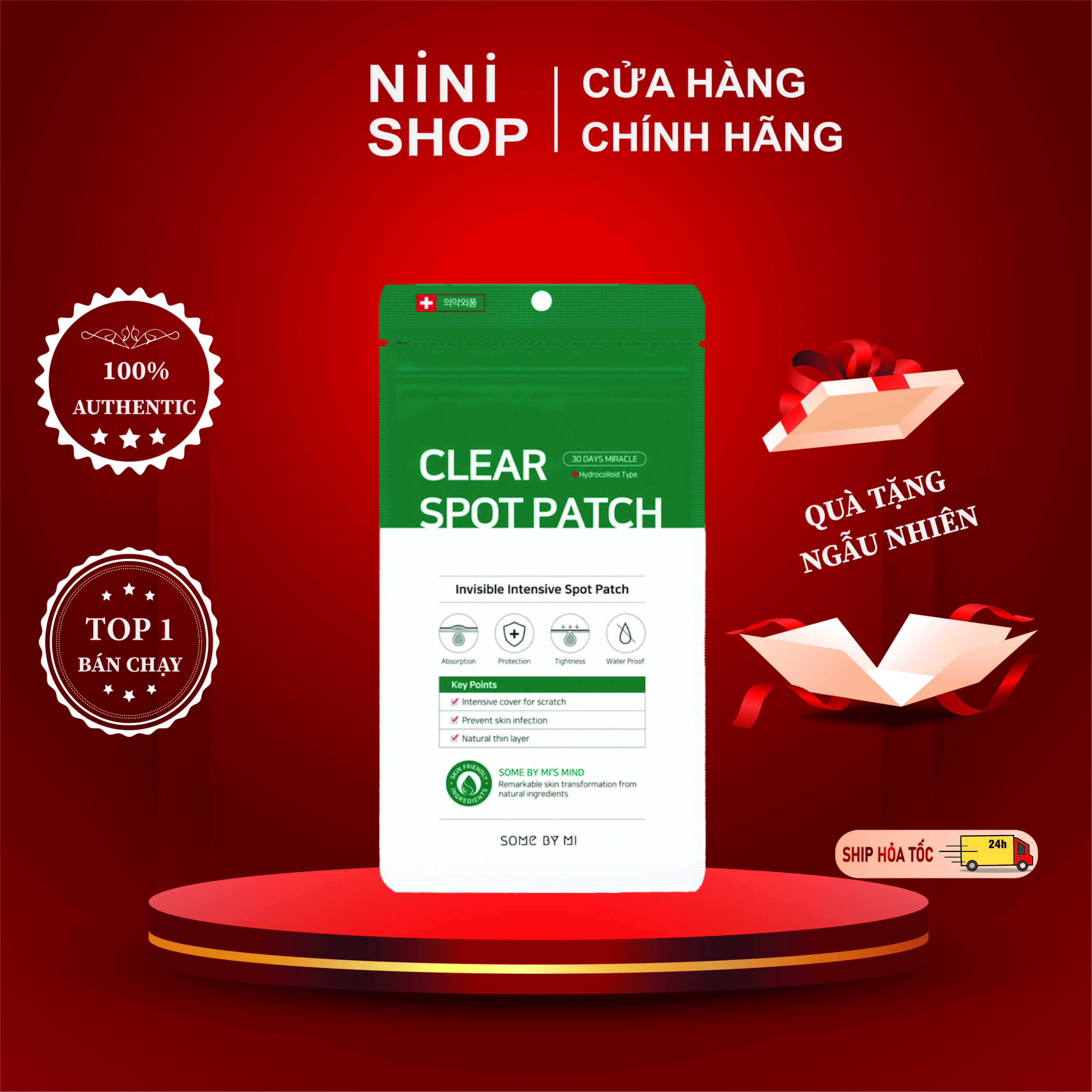 Miếng dán mụn somebymi clear spot patch 18 miếng - hb0049