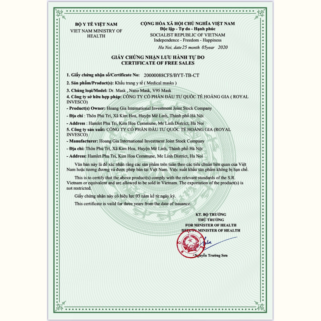 Khẩu trang y tế V95 - 1 cái (1 chiếc)