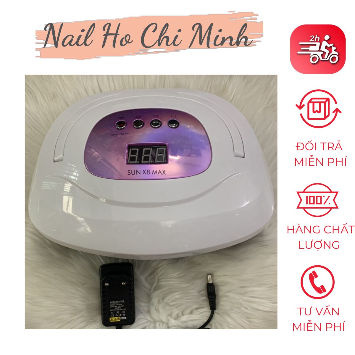 [HCM]Máy Hơ Gel Sun X8 MAX - 150W Máy Hơ Móng 57 Bóng