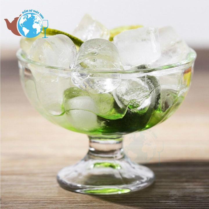 [HCM]Bộ 6 ly thủy tinh đựng kem sọc cao cấp Deli YG4002 , 6 ly kem, hộp 6 ly thủy tinh đẹp