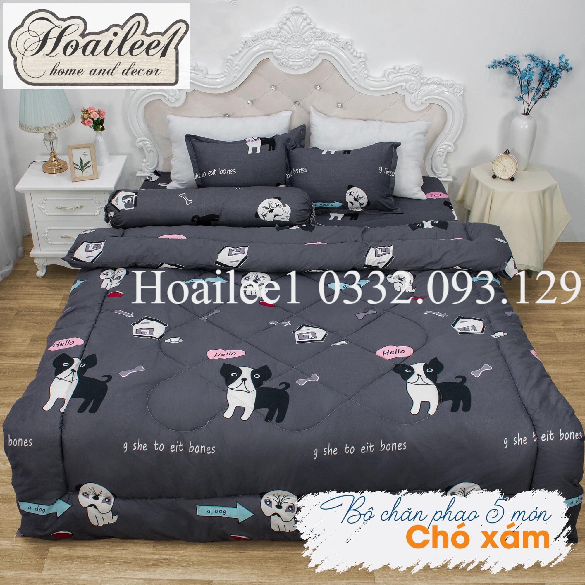 Set phao 5 món bao gồm( 1 chăn phao+1 ga trải giường+2 vỏ gối đầu+1 vỏ ôm) đủ size m6 m8 2m2