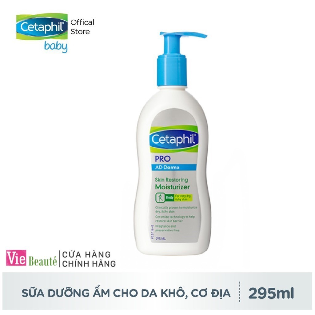 Sữa dưỡng ẩm cho da khô ngứa restoraderm skin cetaphil 295ml
