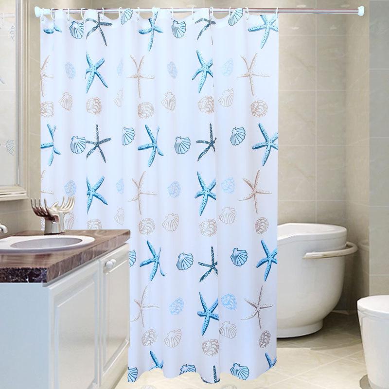 Rèm cửa che phòng nhà tắm peva cao cấp - decor 9 móc loại 1.8 x 1.8m - màn treo họa tiết đa dạng cá tính - chống nước