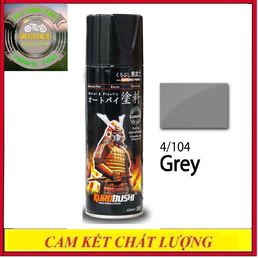 Sơn xịt xe máy Samurai màu xám xi măng 104