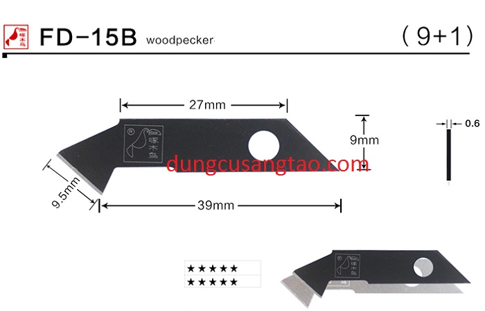 Dao cắt mica, foam, giấy. kiểu 1. RG334