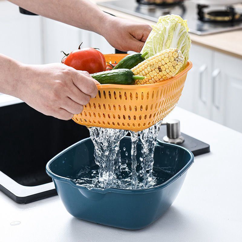 Combo Bộ Rổ Nhựa 6 Món Kèm Chậu ecco