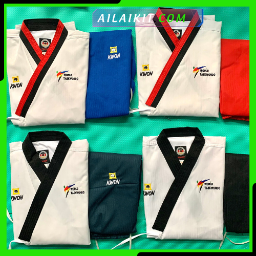 {Võ Phục Taekwondo Quyền Võ Phục Kwon}  -Vải Sọc ailaikit