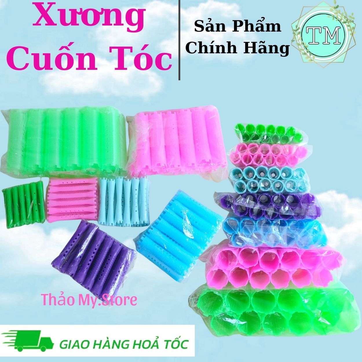 [Bán lẻ]Xương trục uốn lạnh (uốn tóc) bịch 12 cây nhiều size