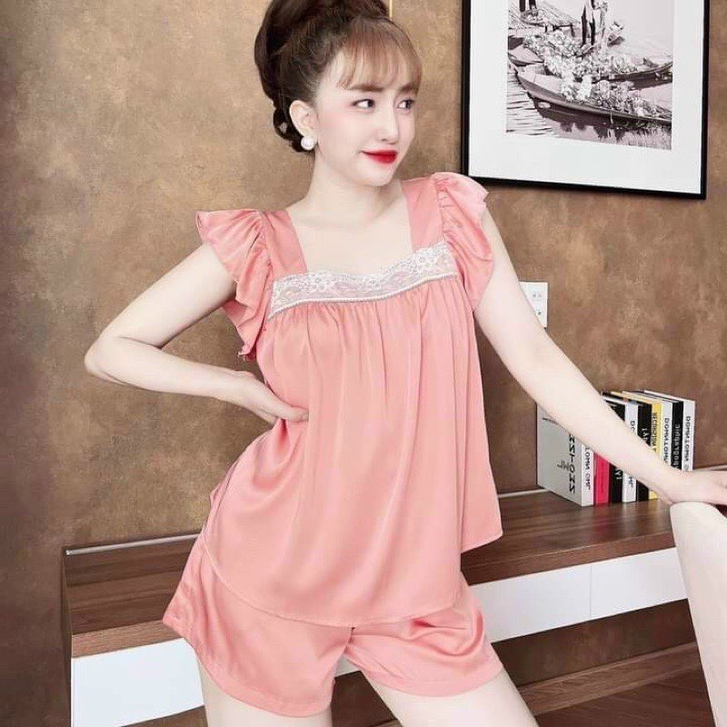 [SIZE 40-65KG] Bộ ngủ cánh tiên chất satin mềm, mịn, mát