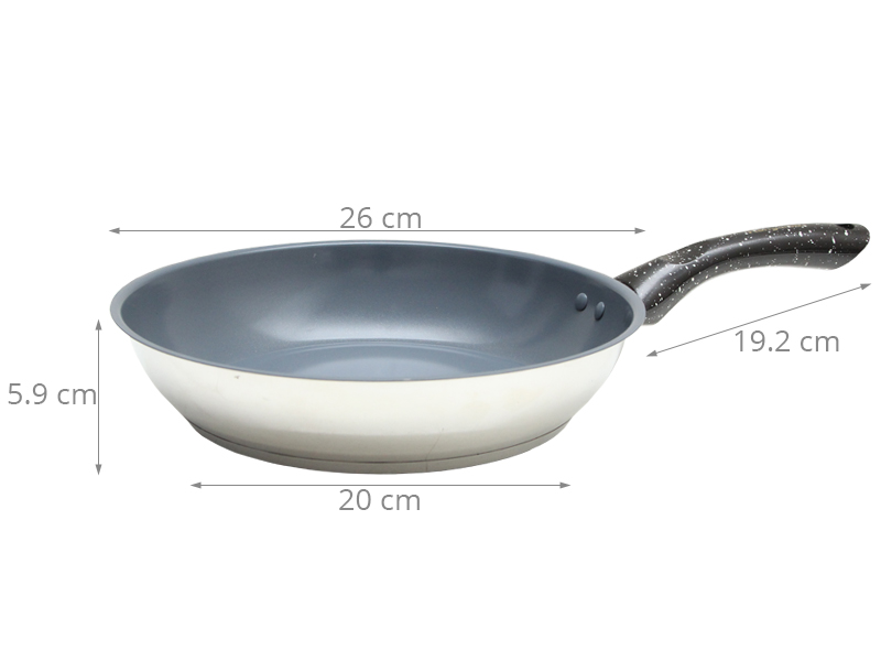 Chảo inox tráng sứ 26cm Kangaroo KG167S