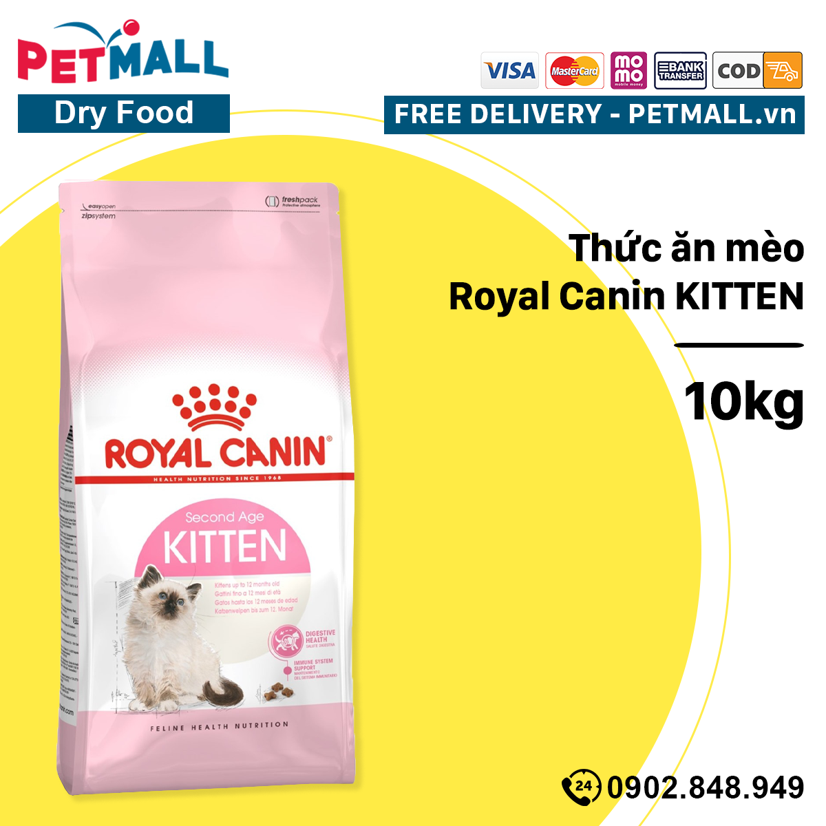 Thức ăn mèo Royal Canin KITTEN 10kg Petmall