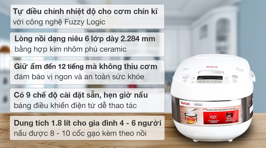 Nồi cơm điện tử tefal 1.8 lít rk752168 - pp điện gia dụng hải kim long