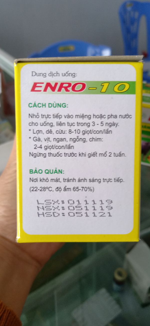 10 Lọ Enro10 Phân Xanh- Phân Trắng- Ho- Suyễn