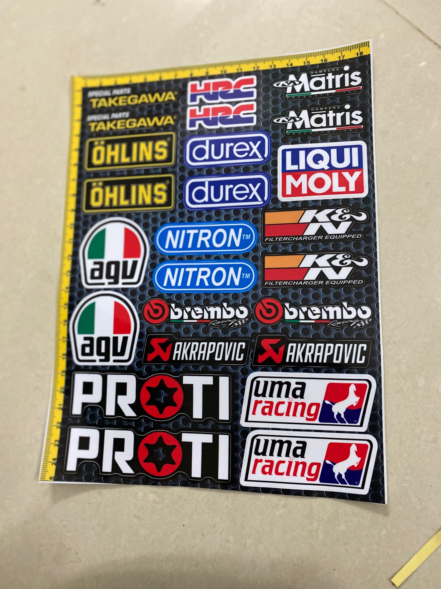 Sticker logo giấy dán trang trí xe máy