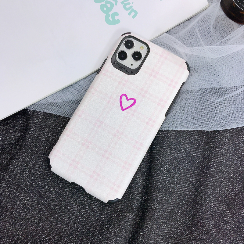 Ốp Lưng Da IMD Pink Heart