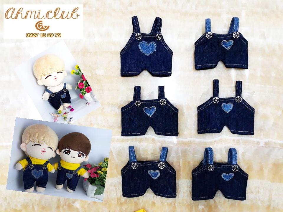 Yếm Jean Love - Outfit doll 20 kpop