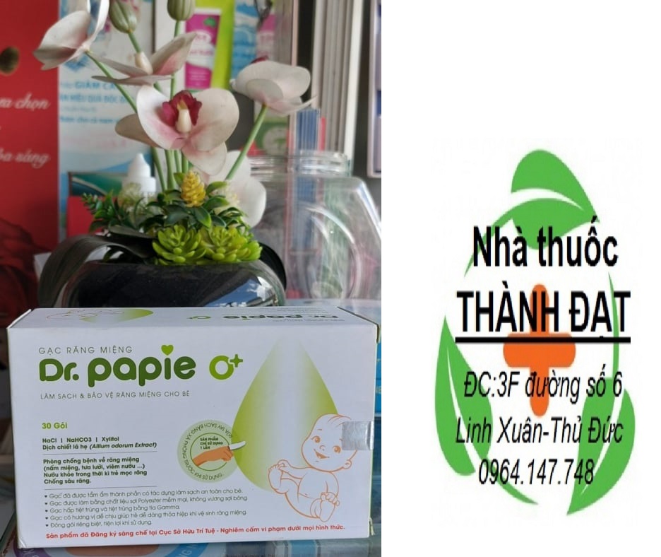 Gạc răng miệng dr. papie hộp 30 gói