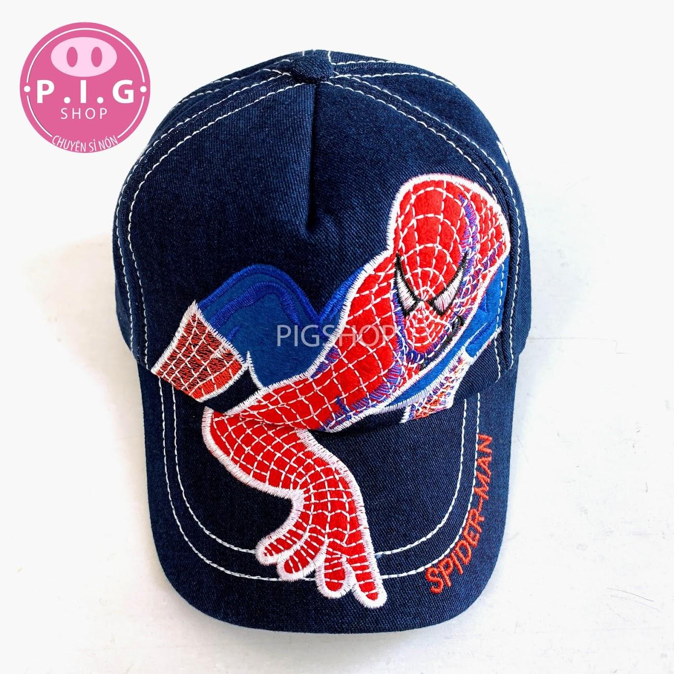 NÓN KẾT SPIDERMAN FULL JEAN cho bé trai 2-8 tuổi,nón lưỡi trai Spiderman