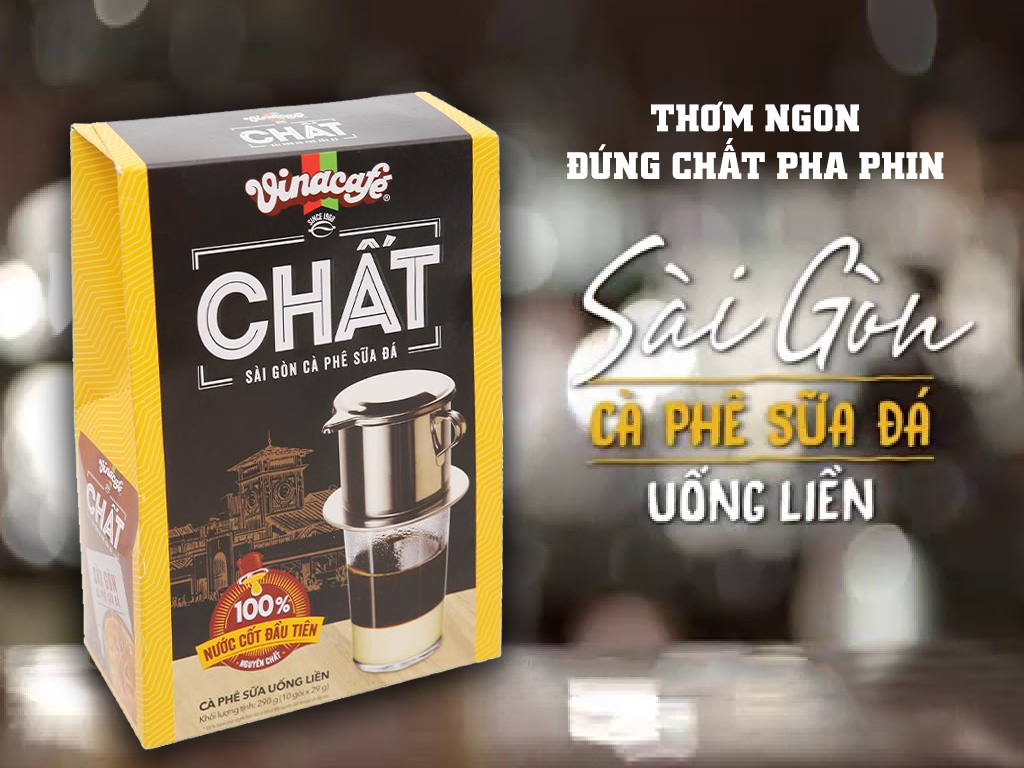 Cà phê sữa đá VinaCafé Chất Sài Gòn hộp (10 gói x 29g)