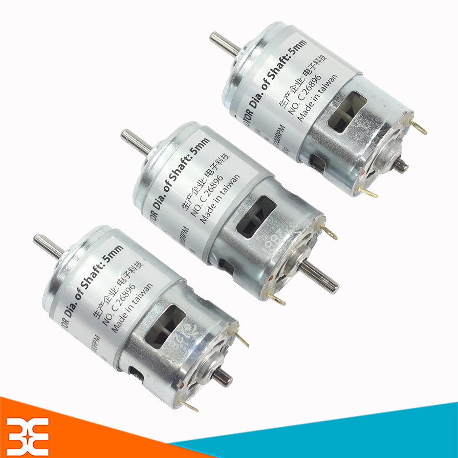 Động Cơ 775 12-24V Trục Tròn Có Bạc đỡ