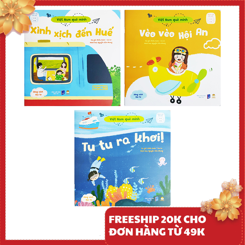 Sách thiếu nhi - Bộ sách thơ du lịch Việt Nam Quê Mình - Combo 3 cuốn Lionbooks