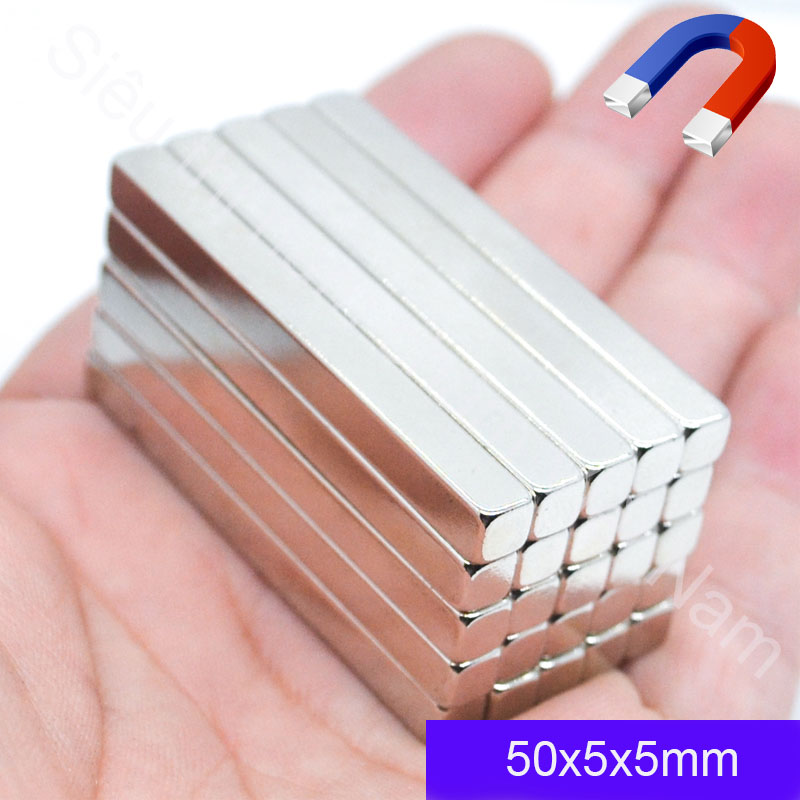 Thanh nam châm đất hiếm 50x5x5mm từ tính mạnh