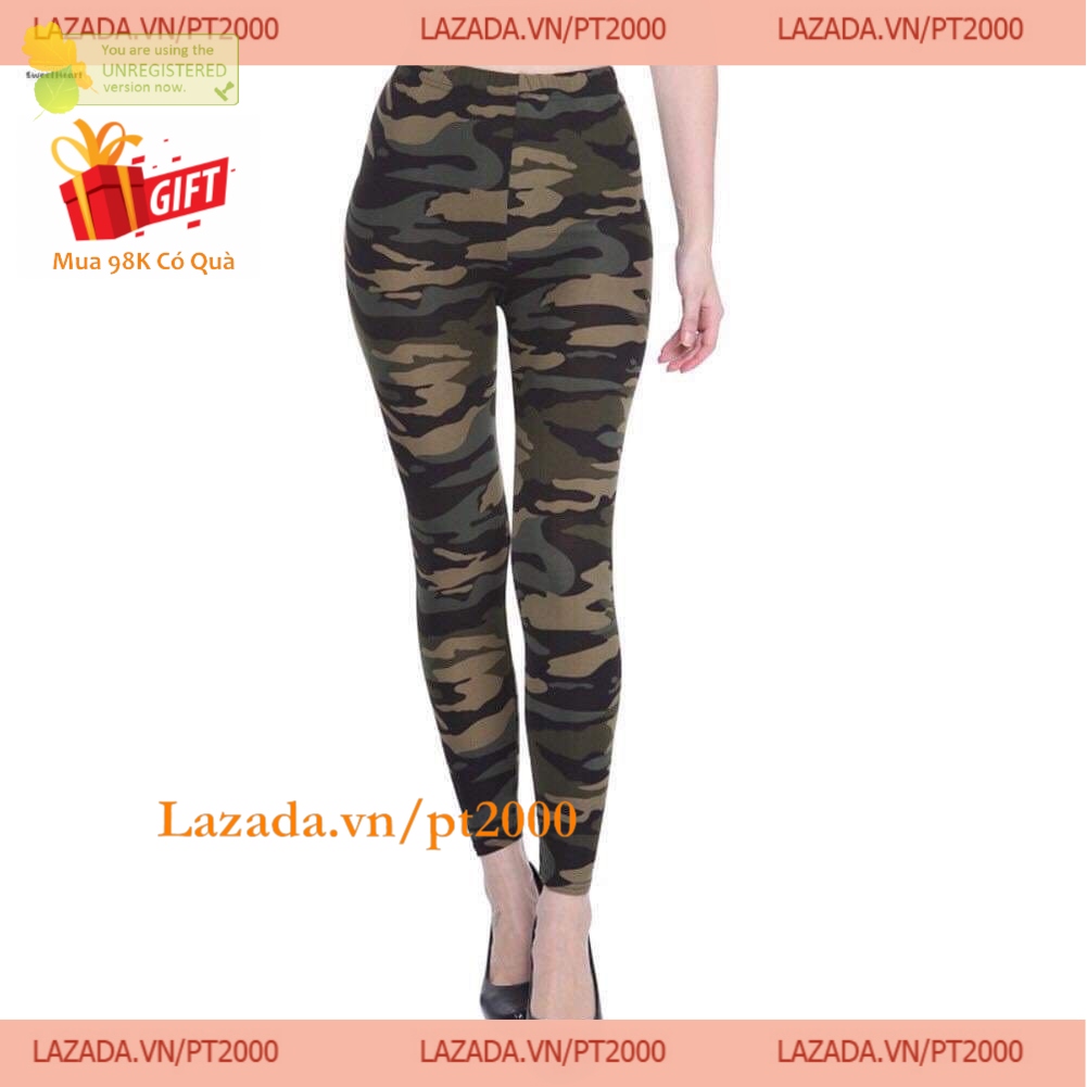 Quần Legging thun Ôm Sành điệu kiểu Lính Mt592 Pt2000