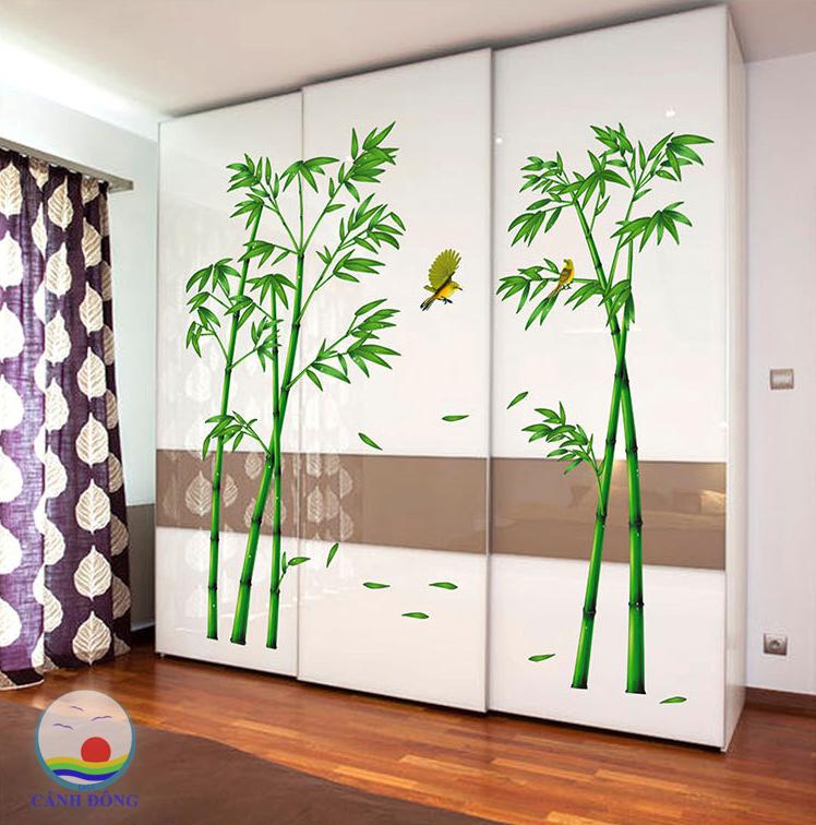 [HCM]Giấy dán tường cây tre phong thủy