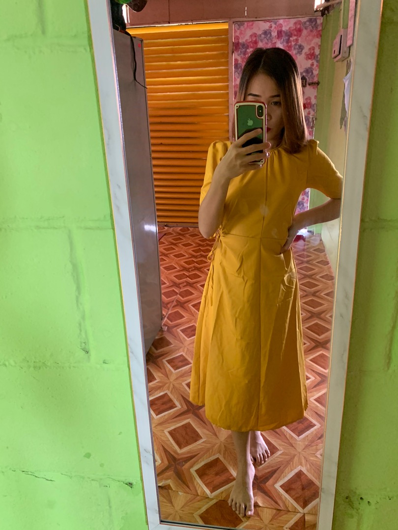 Đầm cổ tròn khoéc eo 3 màu