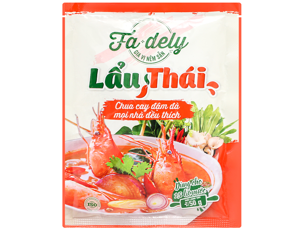 Lẩu thái chua cay đậm đà gói 50gr dùng 1.5 lít nước dạng bột pha