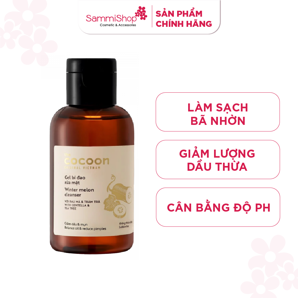 [6-11/12 VOUCHER GIẢM 8%]GEL BÍ ĐAO RỬA MẶT COCOON WINTER MELON CLEANSER