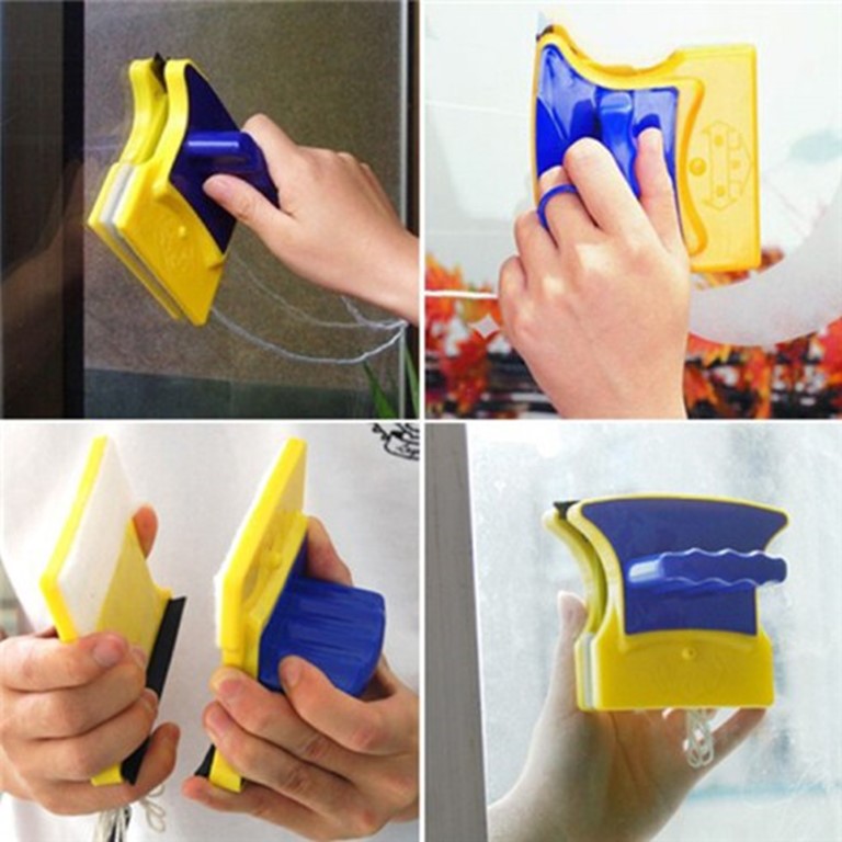 [HCM]Dụng Cụ Lau Kính Nam Châm 2 Mặt