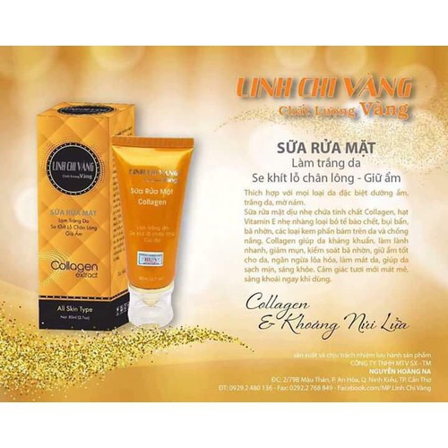 [HCM]SỮA RỬA MẶT LINH CHI VÀNG vip