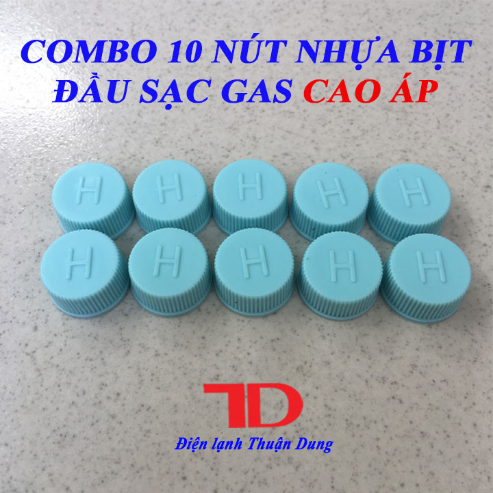 COMBO 10 Nút nhựa bịt đầu sạc gas cao áp và hạ áp - Điện Lạnh Thuận Dung