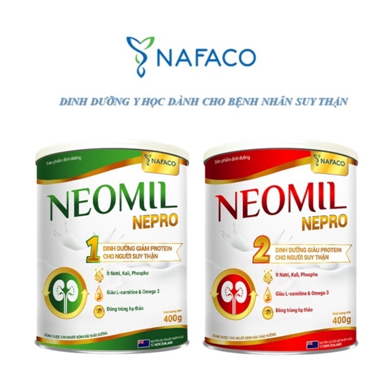 Sữa bột NEOMIL NEPRO SỐ 1,2 400G  DINH DƯỠNG CHO NGƯỜI SUY THẬN