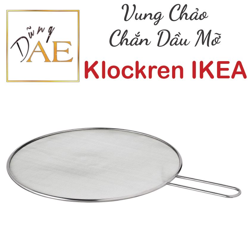 Vung chảo chắn dầu mỡ klockren ikea chính hãng 33cm