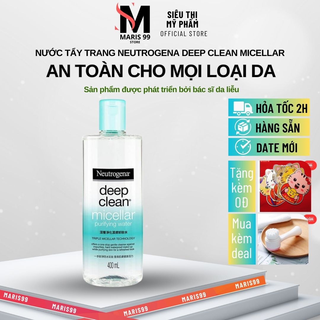 Nước Tẩy Trang Neutrogena Deep Clean Micellar Purifying Water _Bchoice