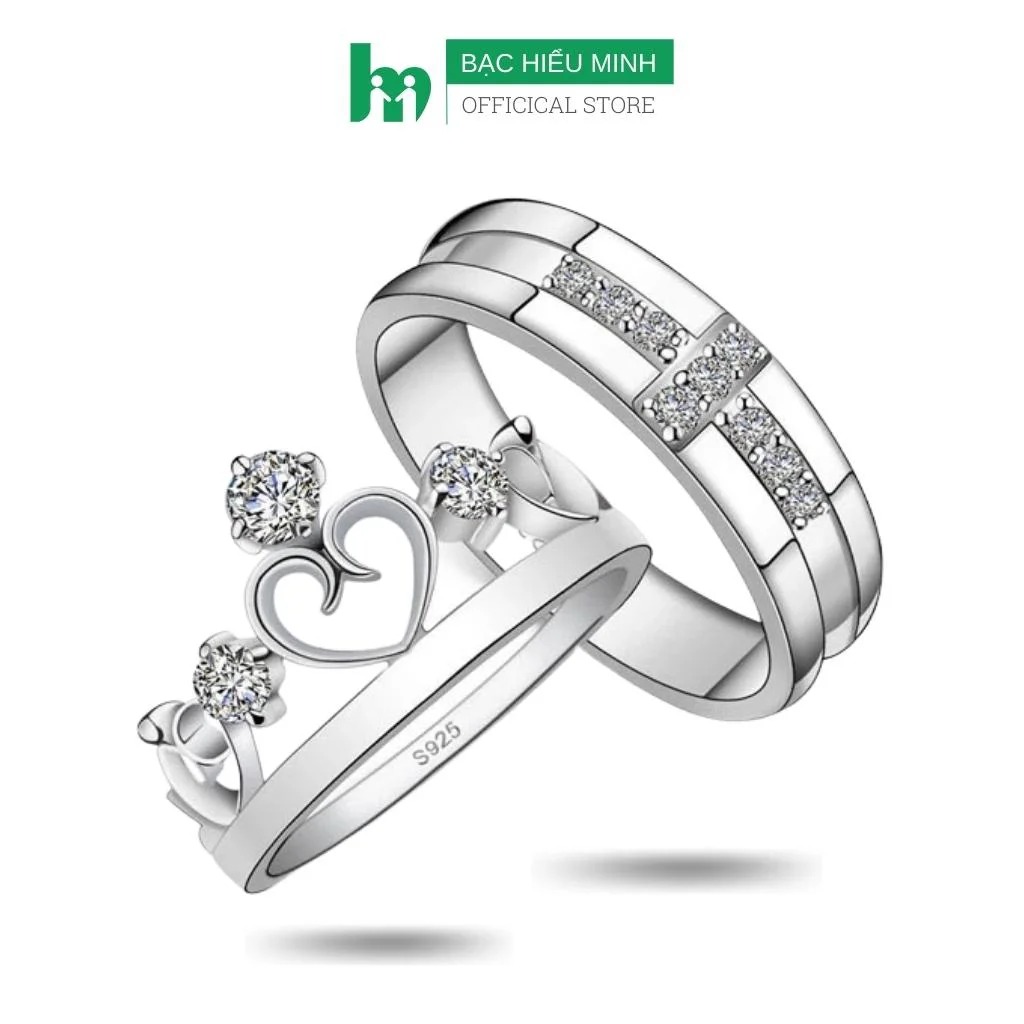 Nhẫn đôi vua và nữ hoàng bạc hiểu minh nc068s