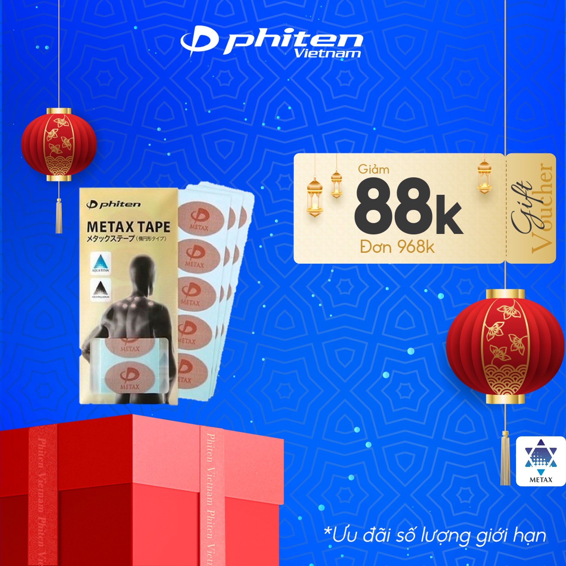 Băng Dán Điểm Phiten Metax Tape 50Pcs