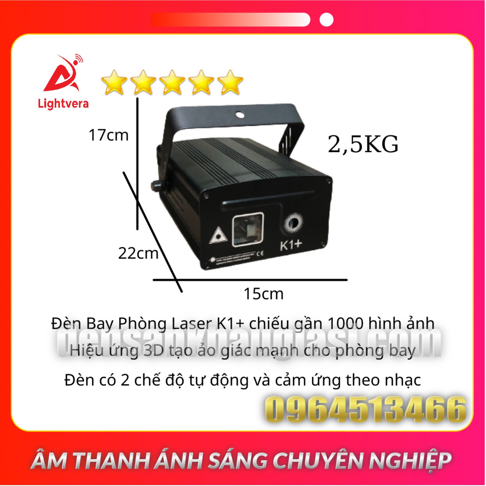 Đèn Bay Phòng Laser K1 Plus