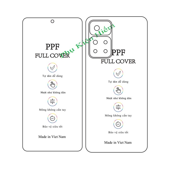 Dán dẻo PPF Redmi Note 11 Pro (China) - Redmi Note 11 Pro Plus 5G cả hai mặt
