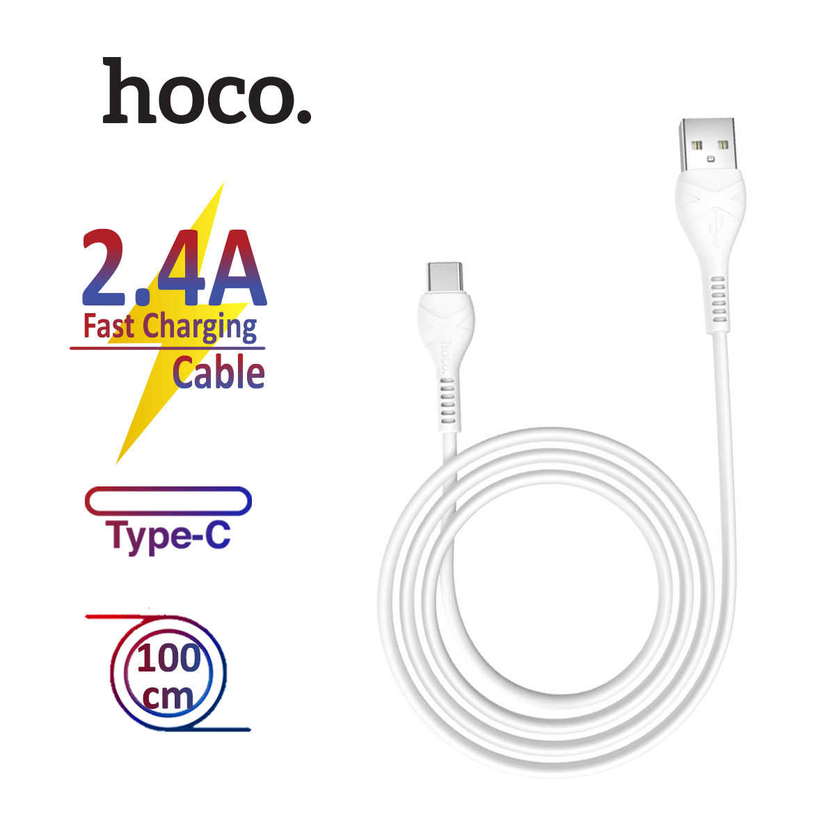 Cáp usb type c hoco x37 hỗ trợ sạc nhanh và truyền dữ liệu 3.0a max