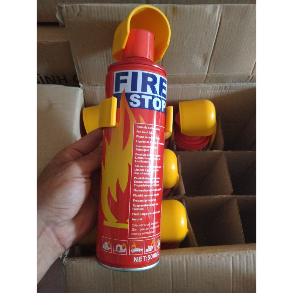 Bình chữa cháy cứu hỏa ô tô Mini FireStop 500ml