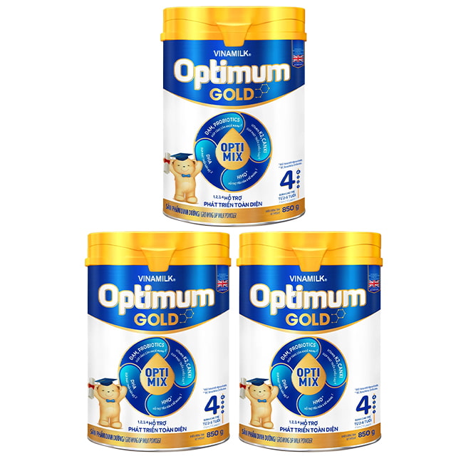 Sữa bột Optimum Gold 4 850g cho trẻ 2-6 tuổi