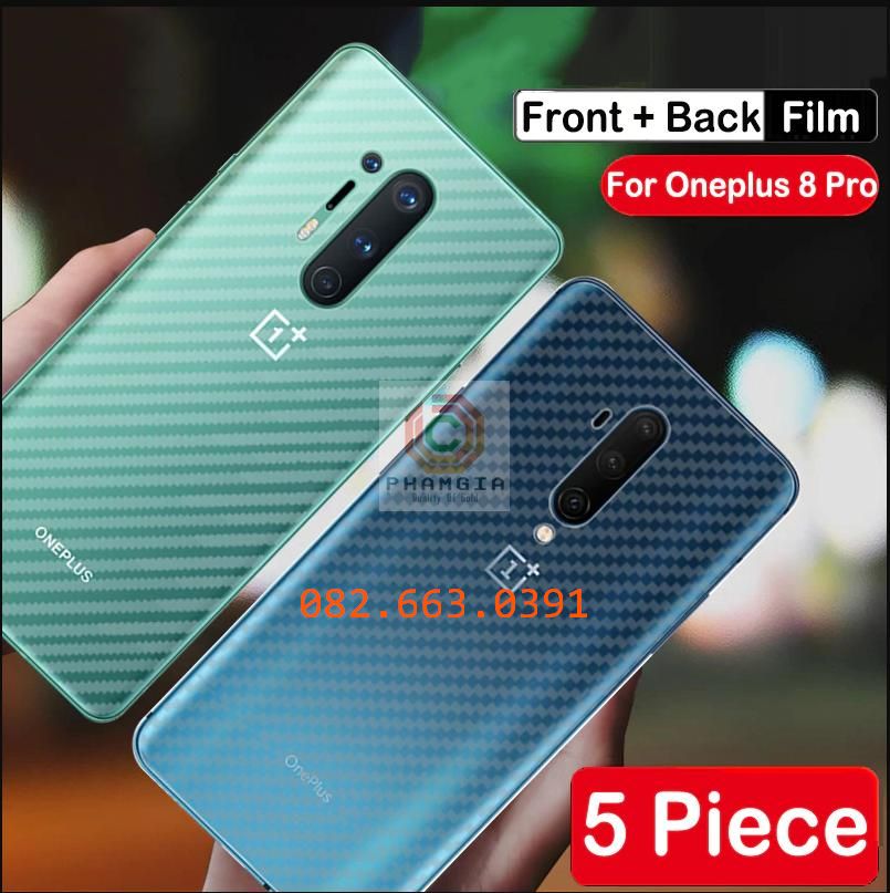 Miếng dán mặt lưng skin carbon Oneplus 8/ 8 pro