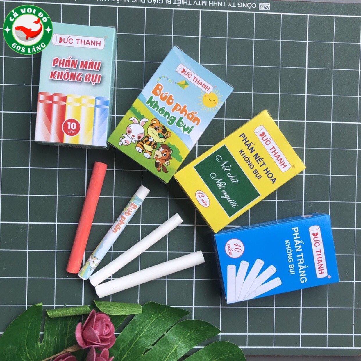Phấn viết bảng không bụi (phấn trắng/ phấn màu)