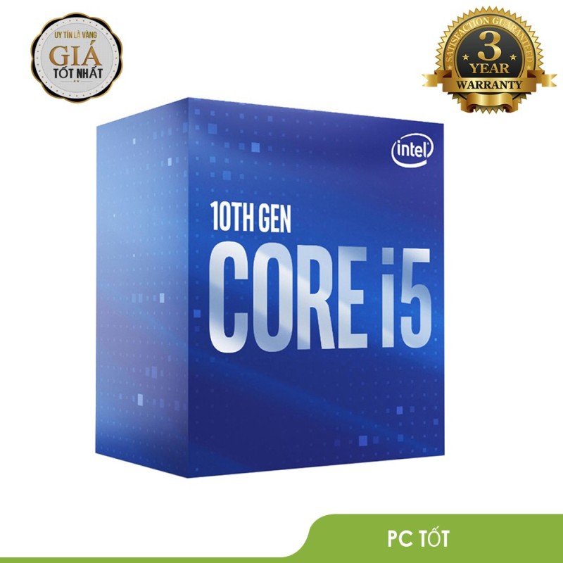 Bảng giá CPU Intel Core i5 10400 (2.9 GHz turbo up to 4.3 GHz, 6 core 12 Threads , 12MB Cache, 65W) - Fullbox nhập khẩu Phong Vũ