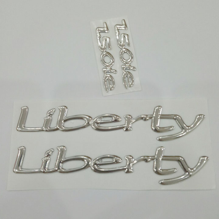 Tem liberty 150ie màu BẠC dán trang trí 2 bên sườn xe - tem chữ nổi liberty - G130