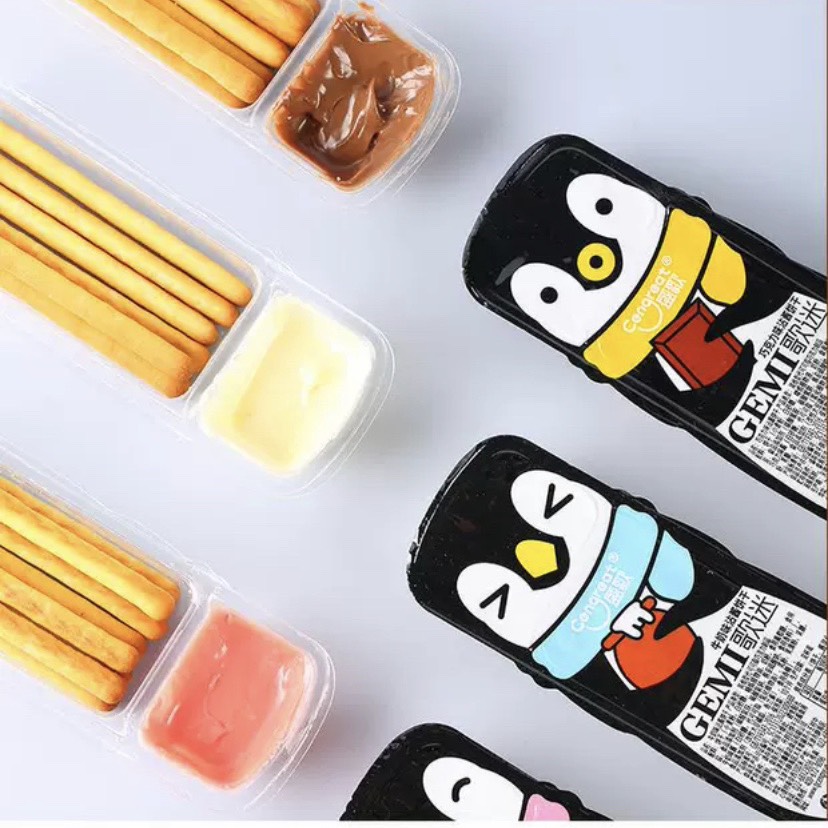 Bánh Que Chấm Socola Dâu Sữa Hộp 28G Siêu Ngon